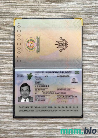 Burundi paszport (2019-obecnie) wygląd zdjęcia pliki PSD, skan i fotografowany obraz